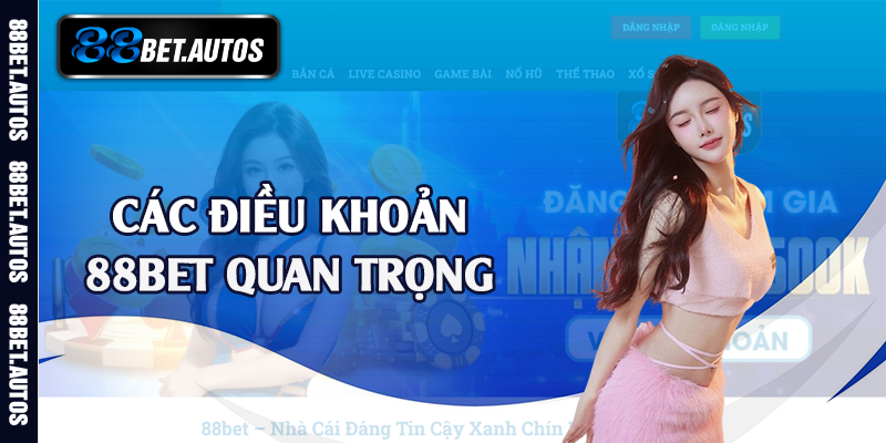 Các điều khoản 88bet quan trọng 